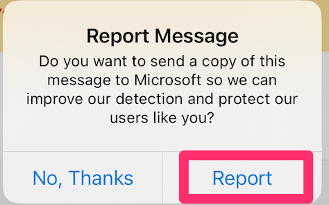 Outlook on iPhone/iPad - How to Report Email as Junk/Phishing – M.S ...